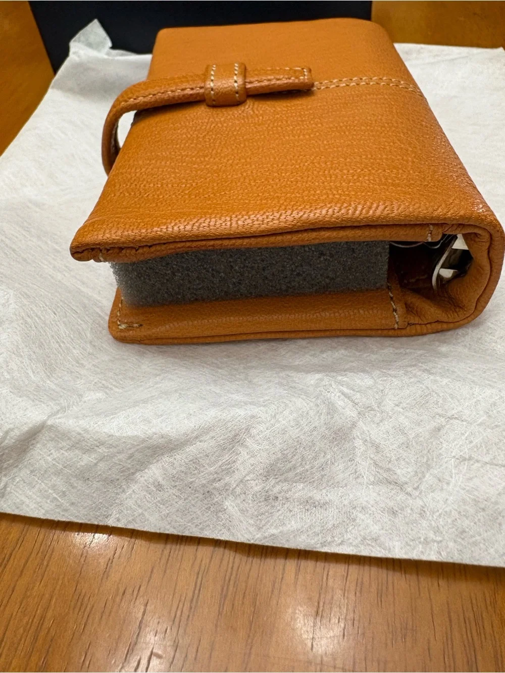 BRIT HOUSE Tostagoat m5 A8 Cognac Mini Leather Notebook Planner Binder